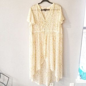 Torrid Floral Sheer Hi-Lo Maxi Cover Up Dress